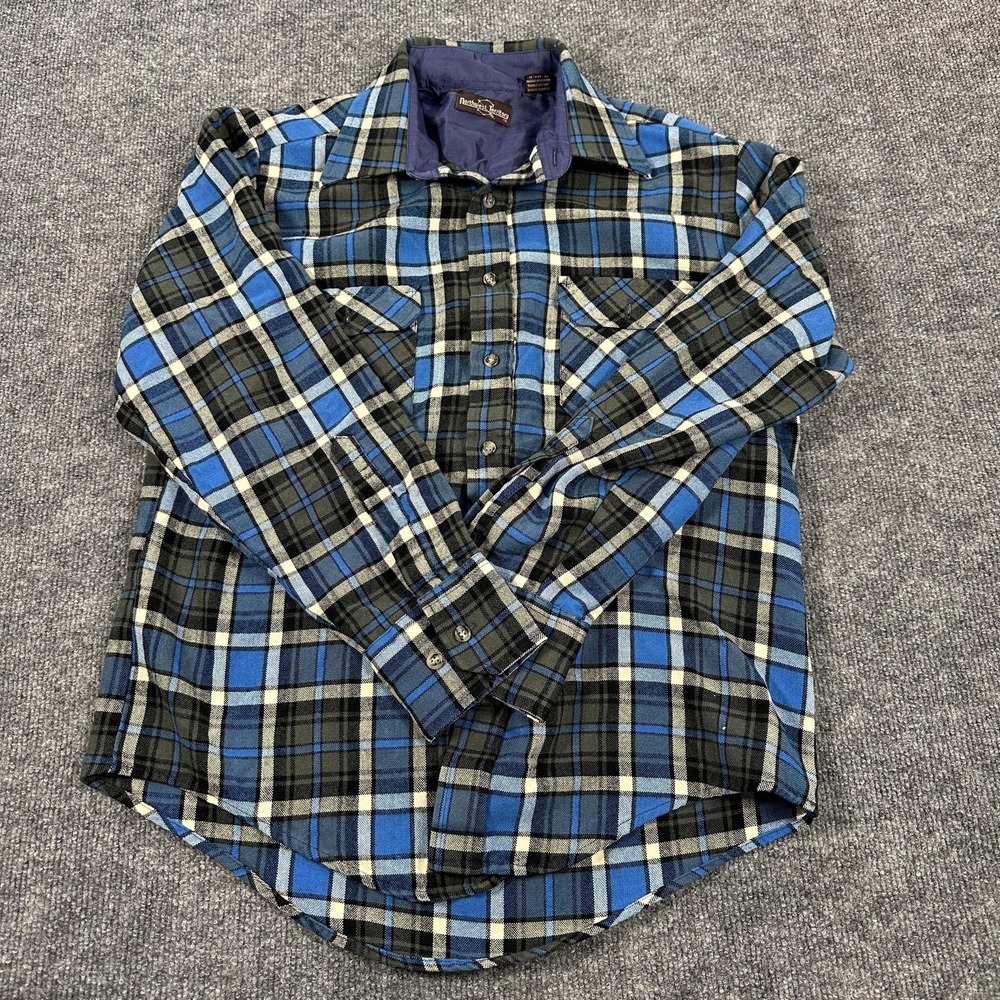 Northwest Territory Shirt Mens Medium Blue Plaid Long Sleeve Flannel Button Up